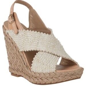 Stuart Weitzman TOOGOOD Raffia Wedges